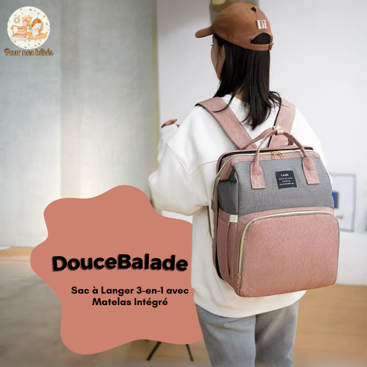 DouceBalade – Sac à Langer 3-en-1 avec Matelas Intégré