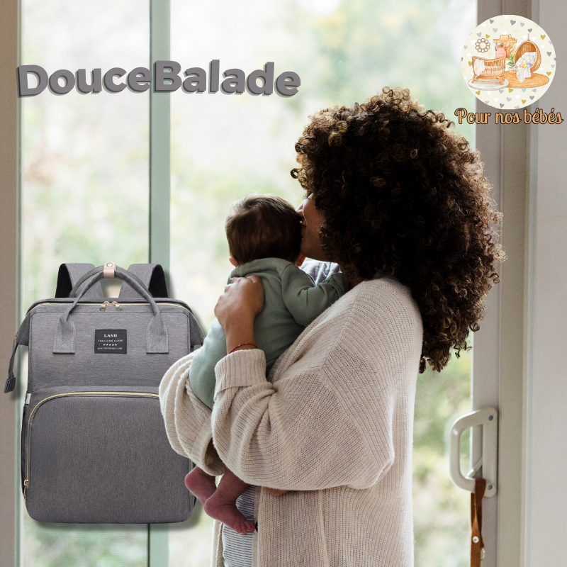 DouceBalade – Sac à Langer 3-en-1 avec Matelas Intégré